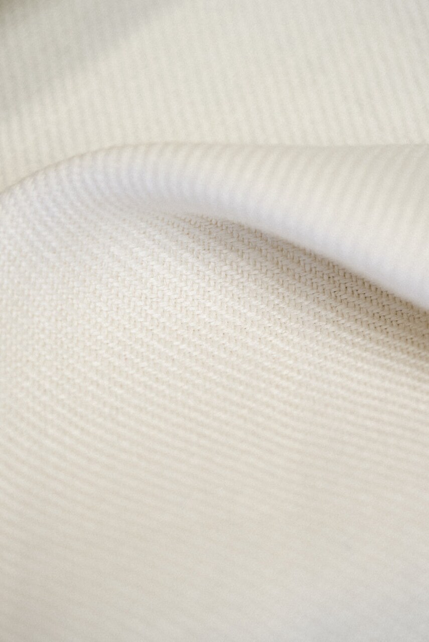 1 Yard Solid White Heavyweight Pure Linen Twill Fabric 18.5 oz Flat 54 Inches Wide